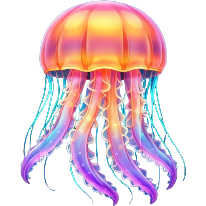 jellyfish with unique design and color emoji