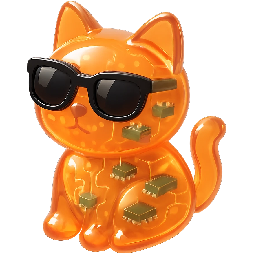 Cat wearing sunglasses emoji