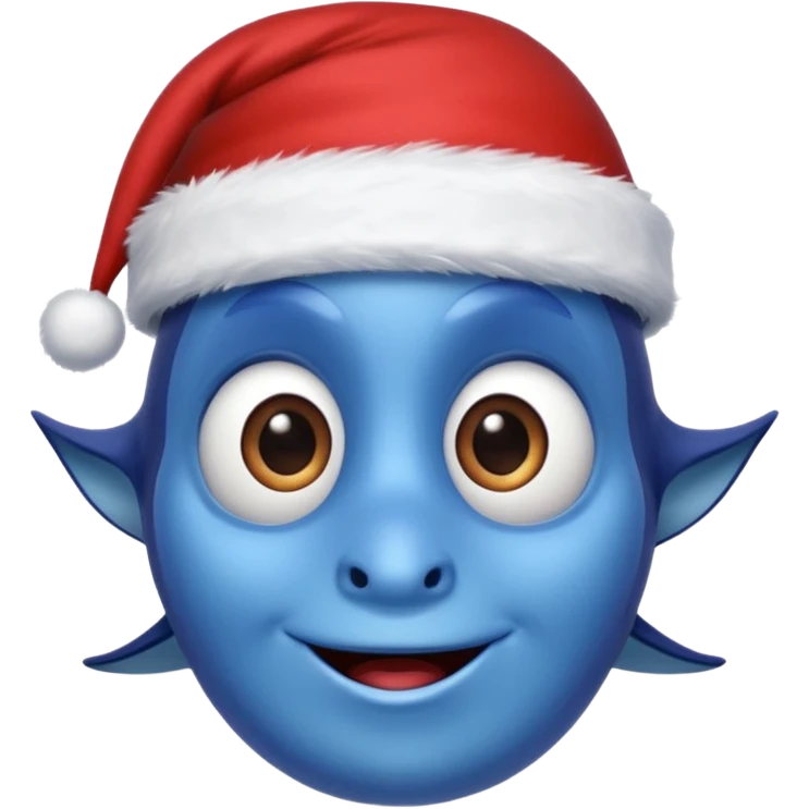 Dory wearing a santa hat emoji
