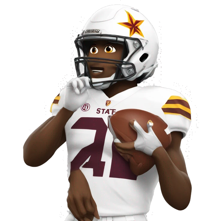 Arizona state university football white player number 4 emoji