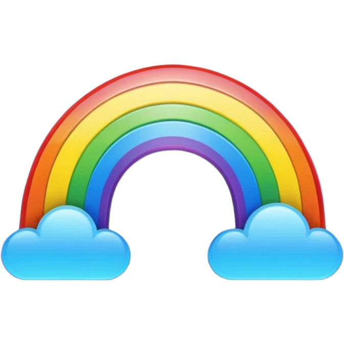 Rainbow bright cartoon emoji