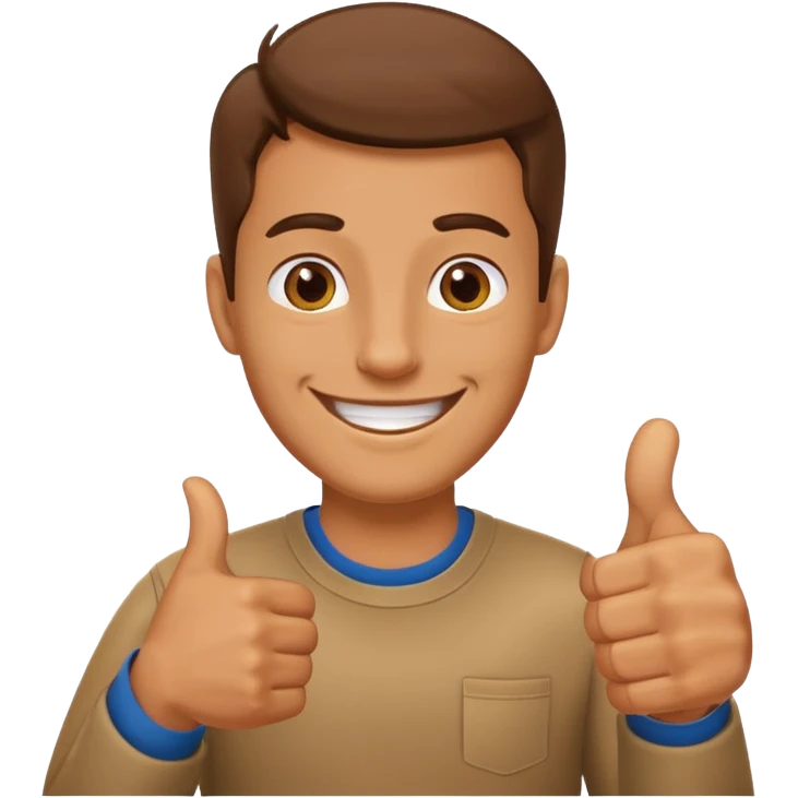 man giving a thumbs-up emoji