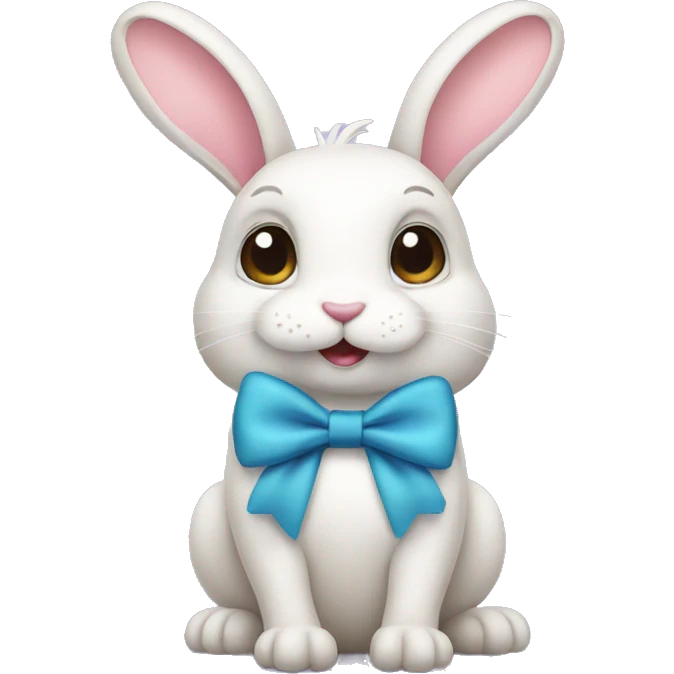 Bunny with bow emoji