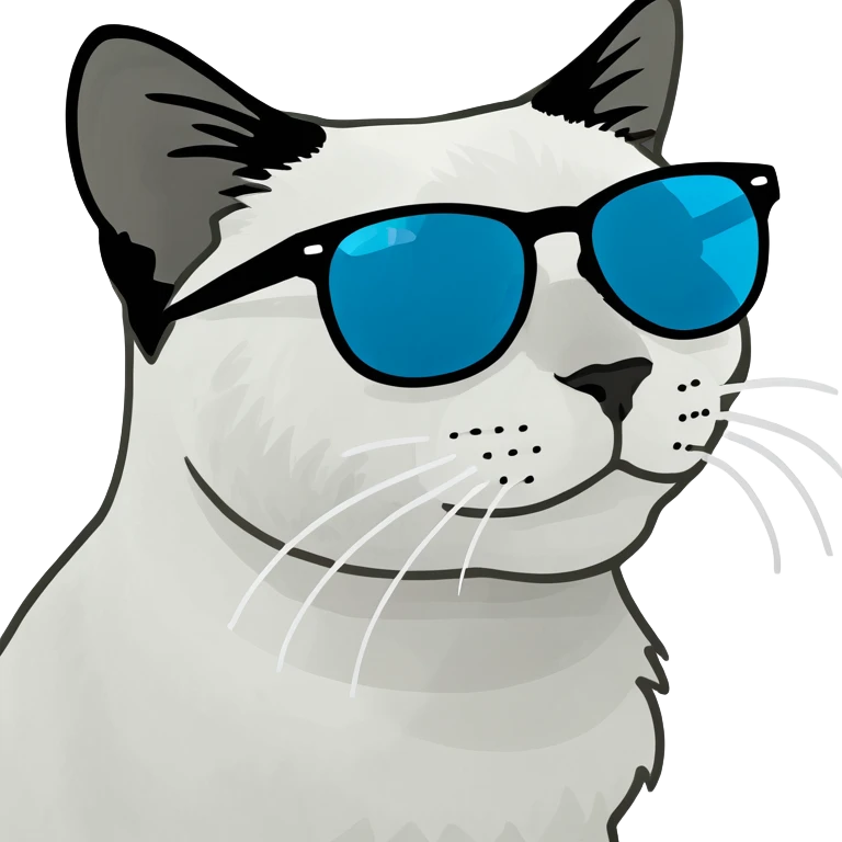 Cat with sunglasses emoji