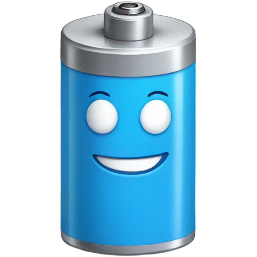 Happy BLUE battery  emoji