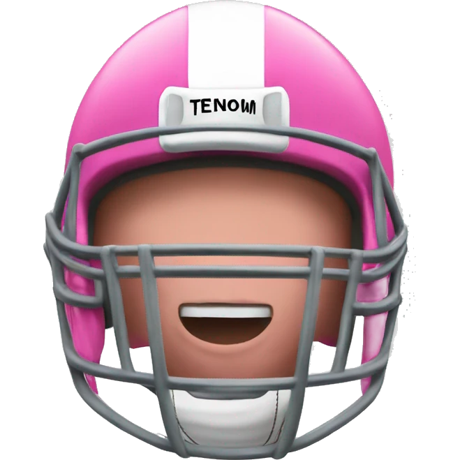 Realistic pink football emoji