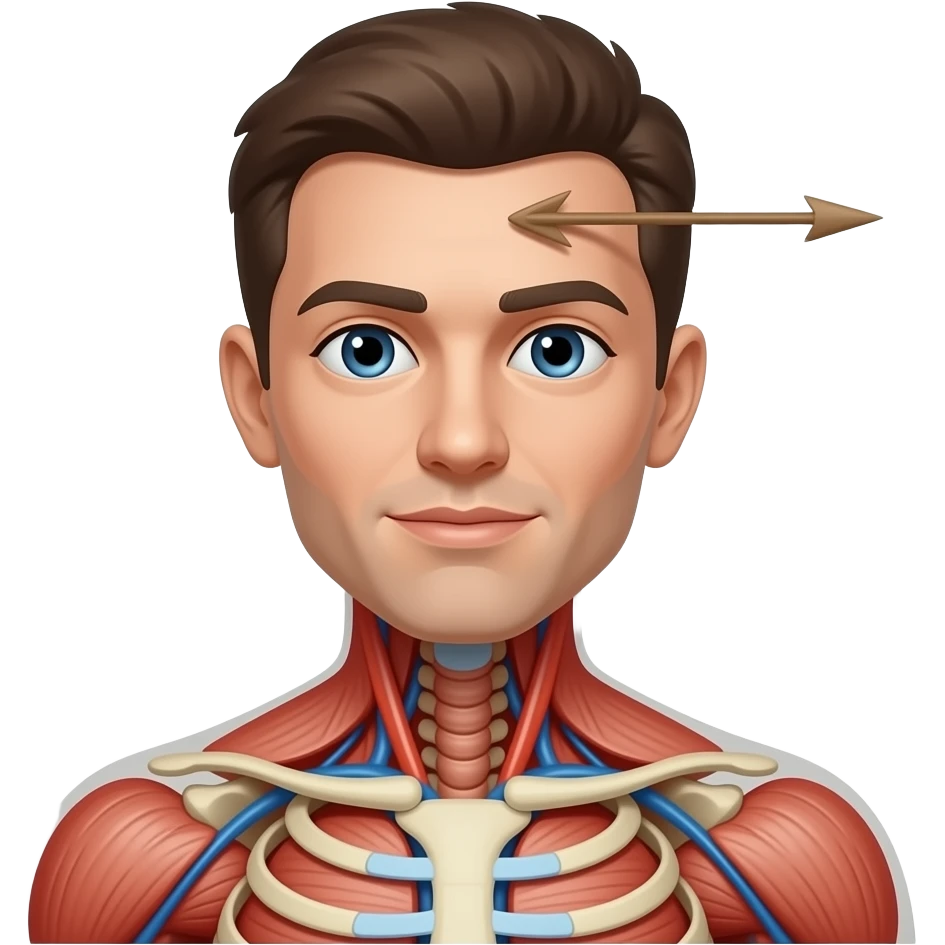 HUMAN BODY ARROW POINTING TO HEAD emoji