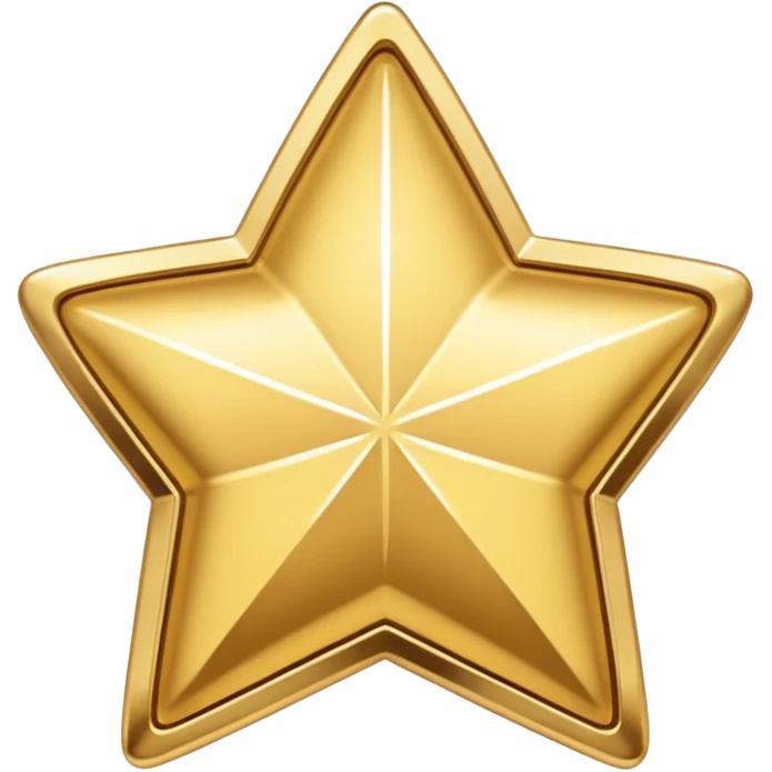 golden trinket star shape, central empty space, details in border, golden emoji