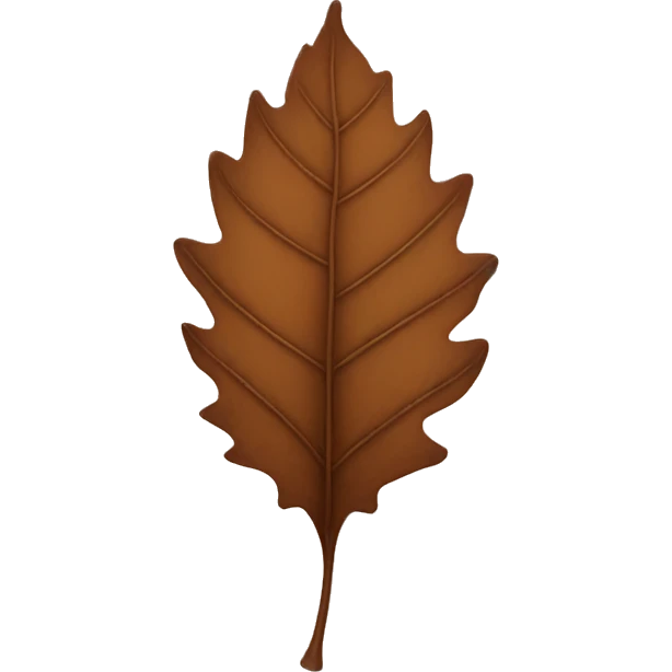 Brown leaf emoji