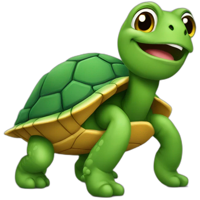 Chat sur tortue emoji