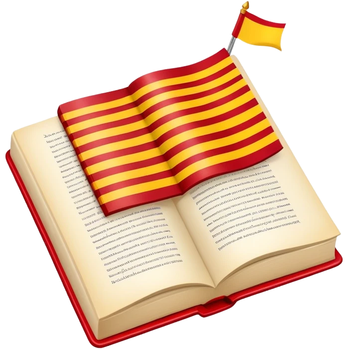 Book with Catalan flag colors for Sant Jordi emoji