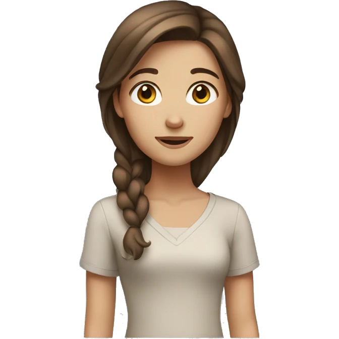 Girl with brown hair emoji