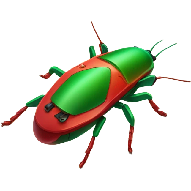 Cockroach drone, red green emoji