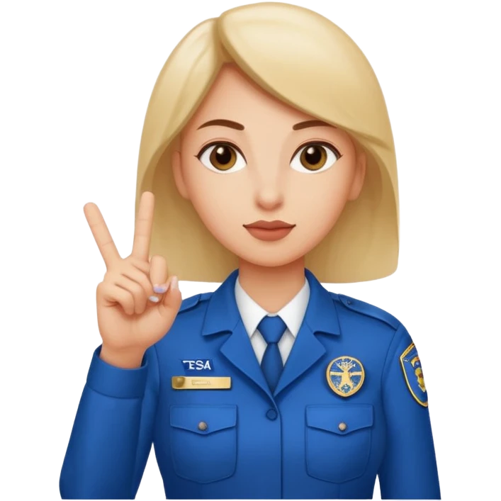 TSA lady middle finger emoji