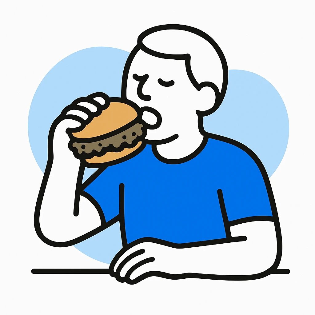 person eating sloppy joe emoji