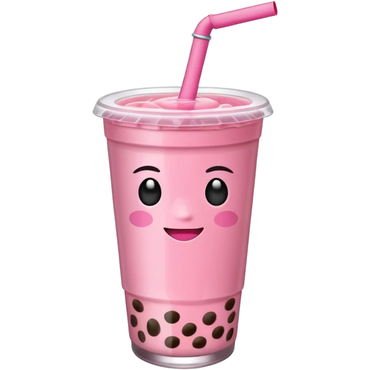 Pink boba drink  emoji