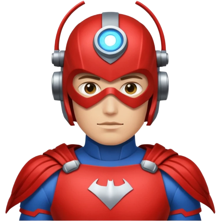 Un photographe high tech du futur, avec du matériel, une armure de terrain à la super héro. emoji