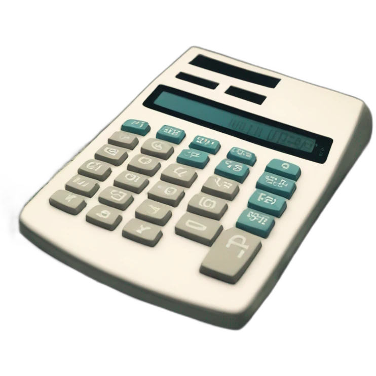 pocket calculator in background money emoji