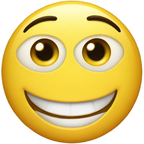 Wide eyed smile yellow emoji emoji