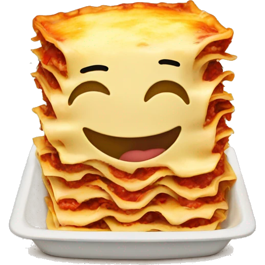 Lasagna smiling emoji