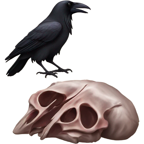 Raven eating Buffalo emoji