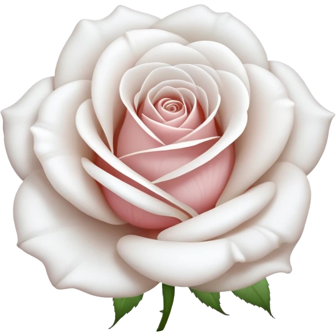 White droopy rose emoji