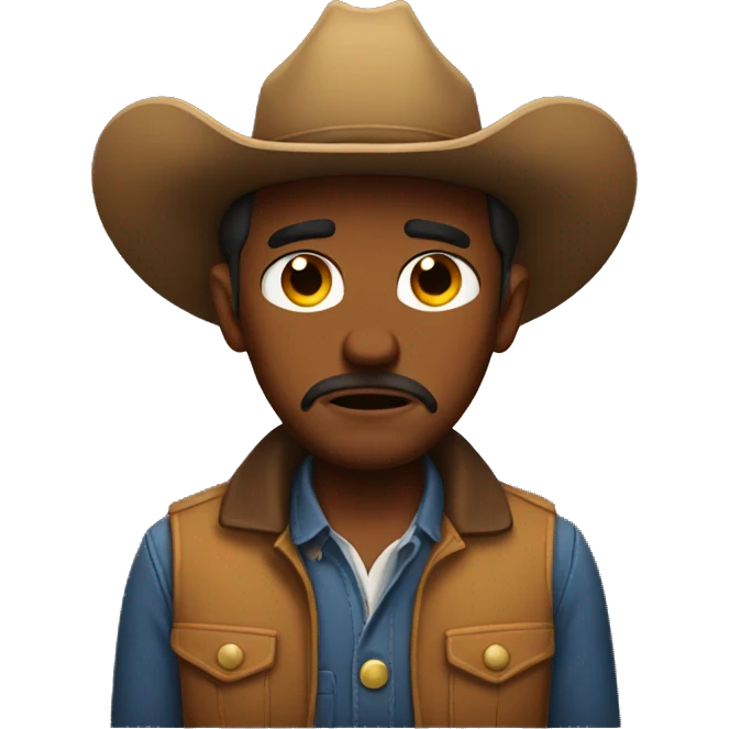 Sad cowboy emoji