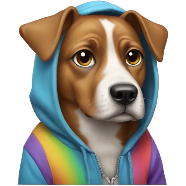 dog wearing hoodie emoji