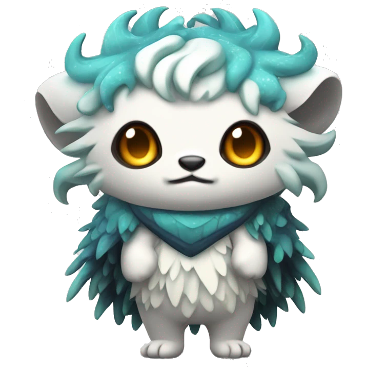 an edgy cute kawaii vernid-fionbri with splash patterns full body emoji