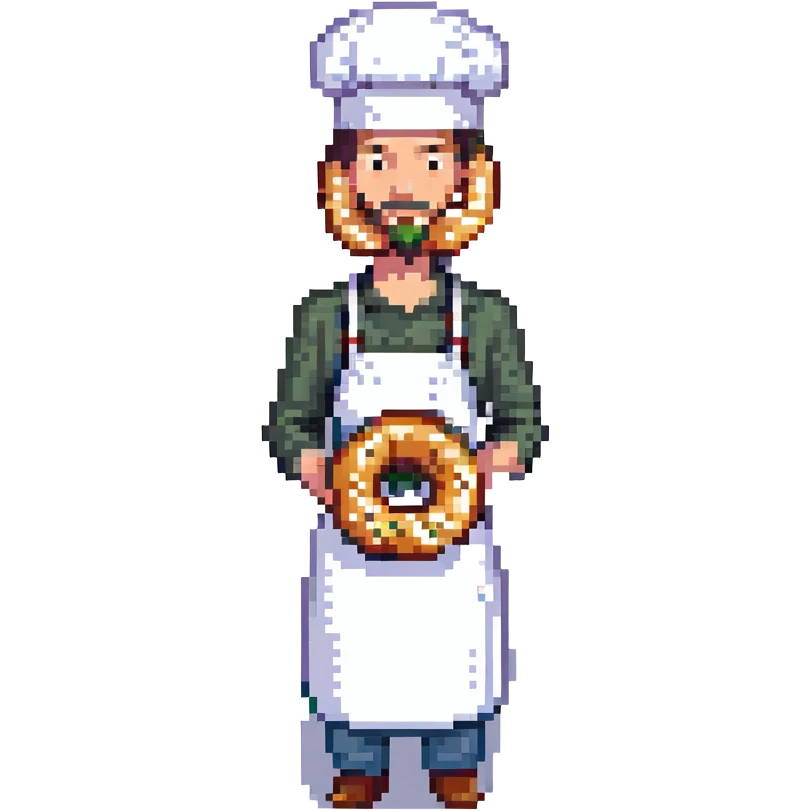 simitçi adam pixel art emoji