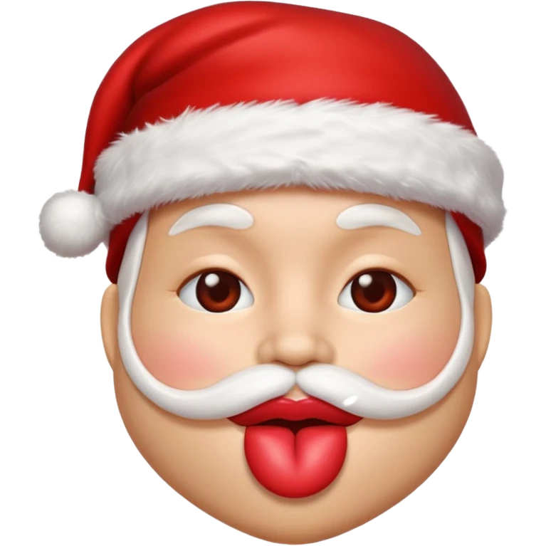 crea uno emoji 3d de unos labios tirandole un beso a mi esposa con un esenario de nabiadad emoji