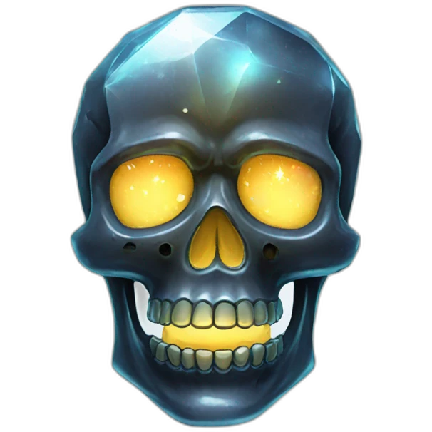 glow Crystal skull emoji