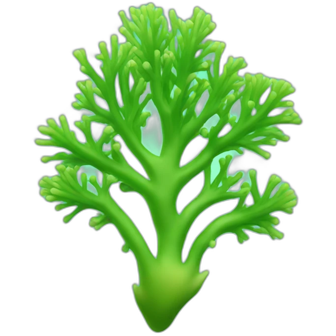 green coral emoji