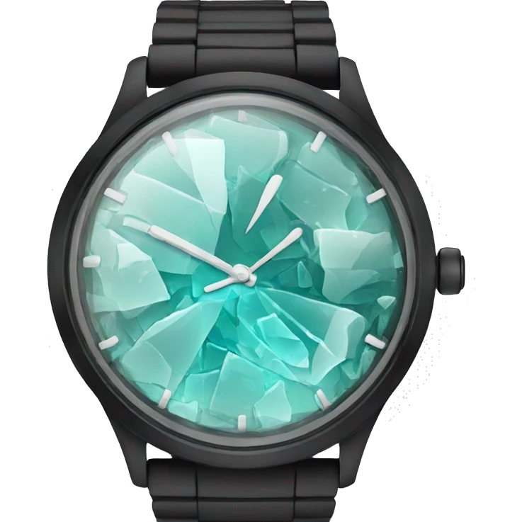 broken glass wristwatch emoji