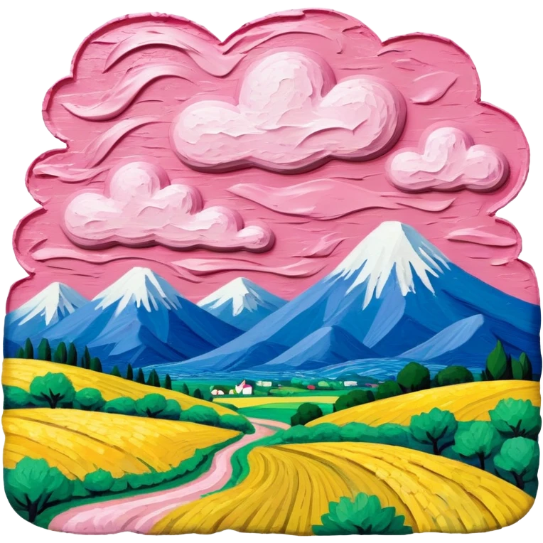 van gogh slop style pink SPAM art landscape emoji