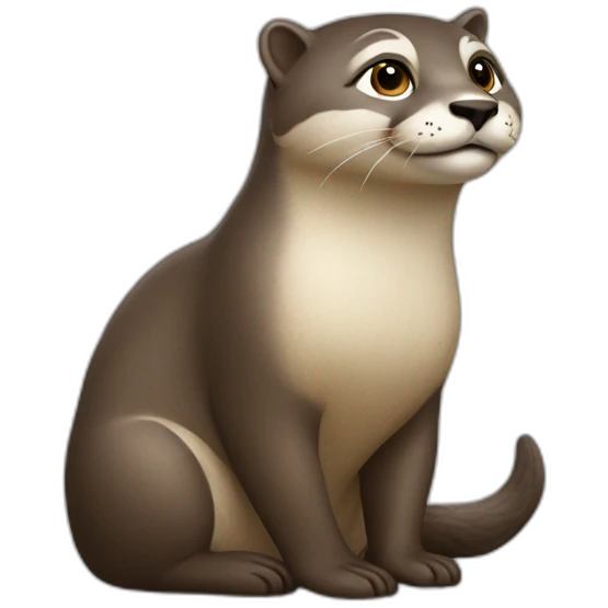 Chat sur une loutre emoji