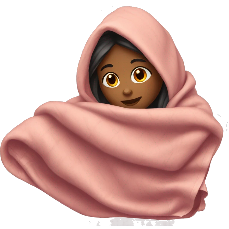 Girl with blanket  emoji
