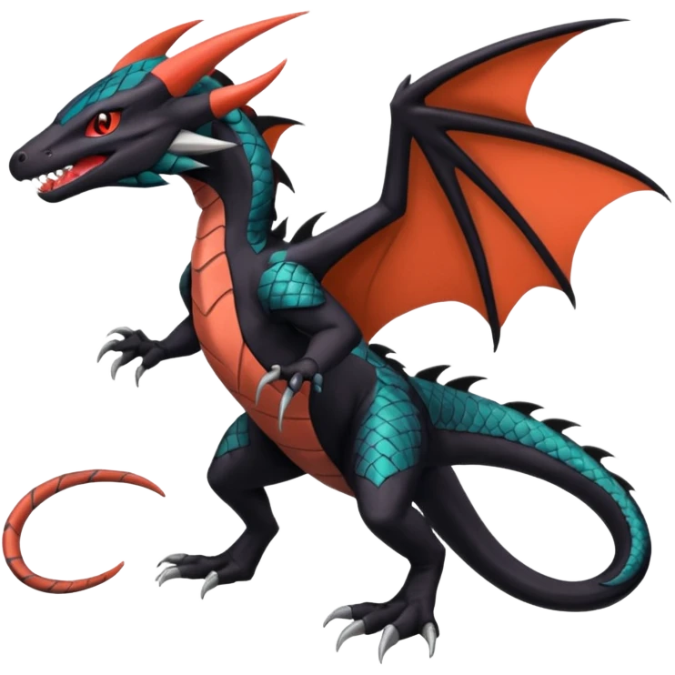Nargacuga-Noivern-Salandit-fusion (full body) emoji