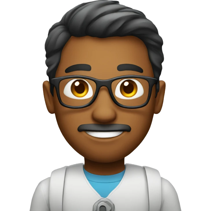 techy guy looks smart emoji