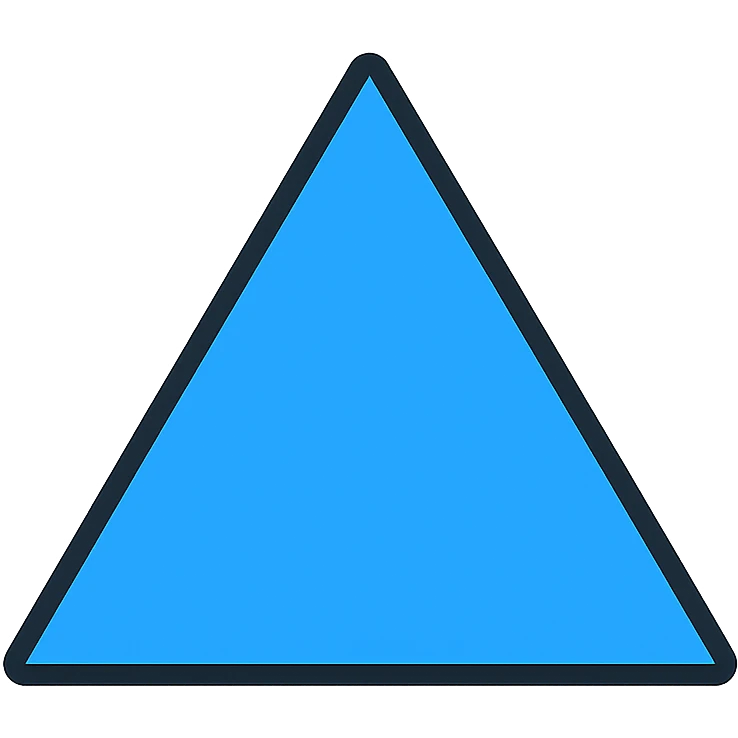blue triangle icon style emoji