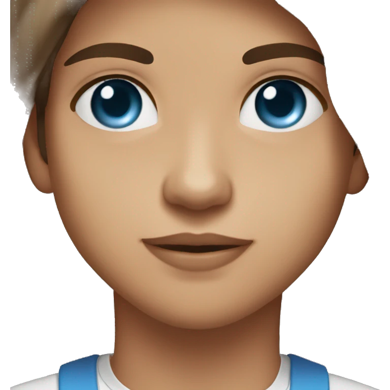 man blue eyes brown hair kissing girl brown eyes brown haïr emoji