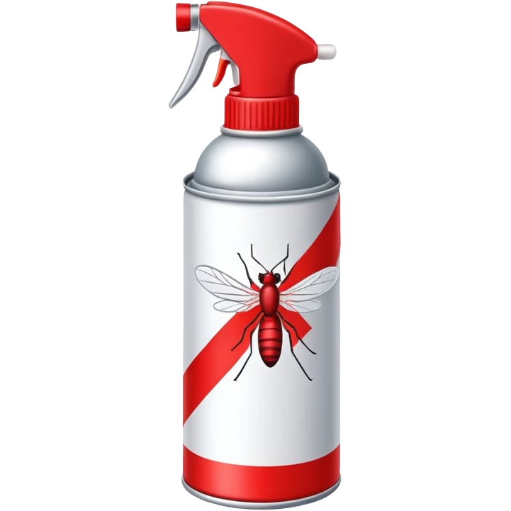 Anti-mosquito spray can with a mosquito crossed out emoji