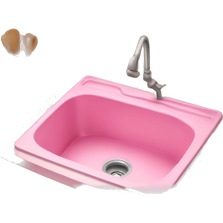Pink kitchen sink emoji