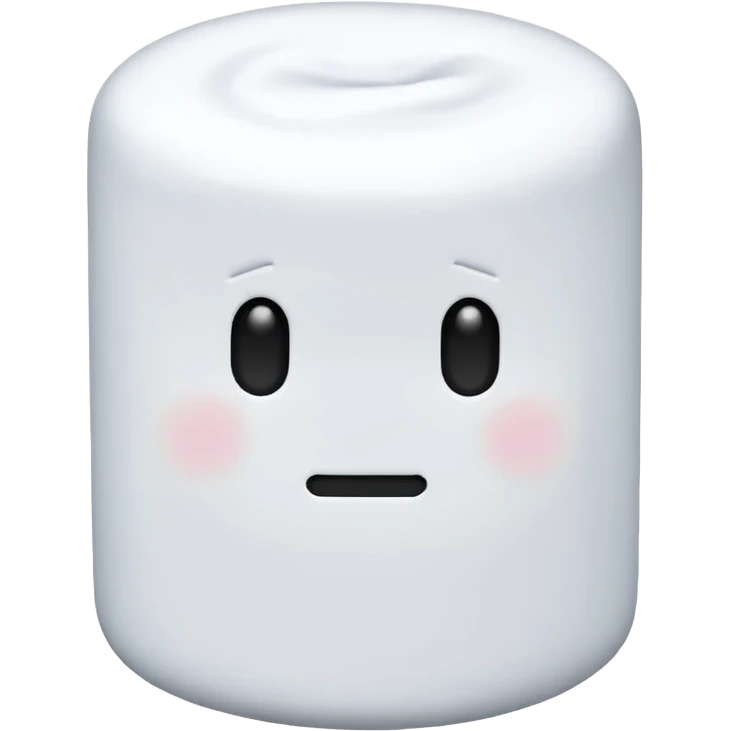 marshmallow with no face emoji
