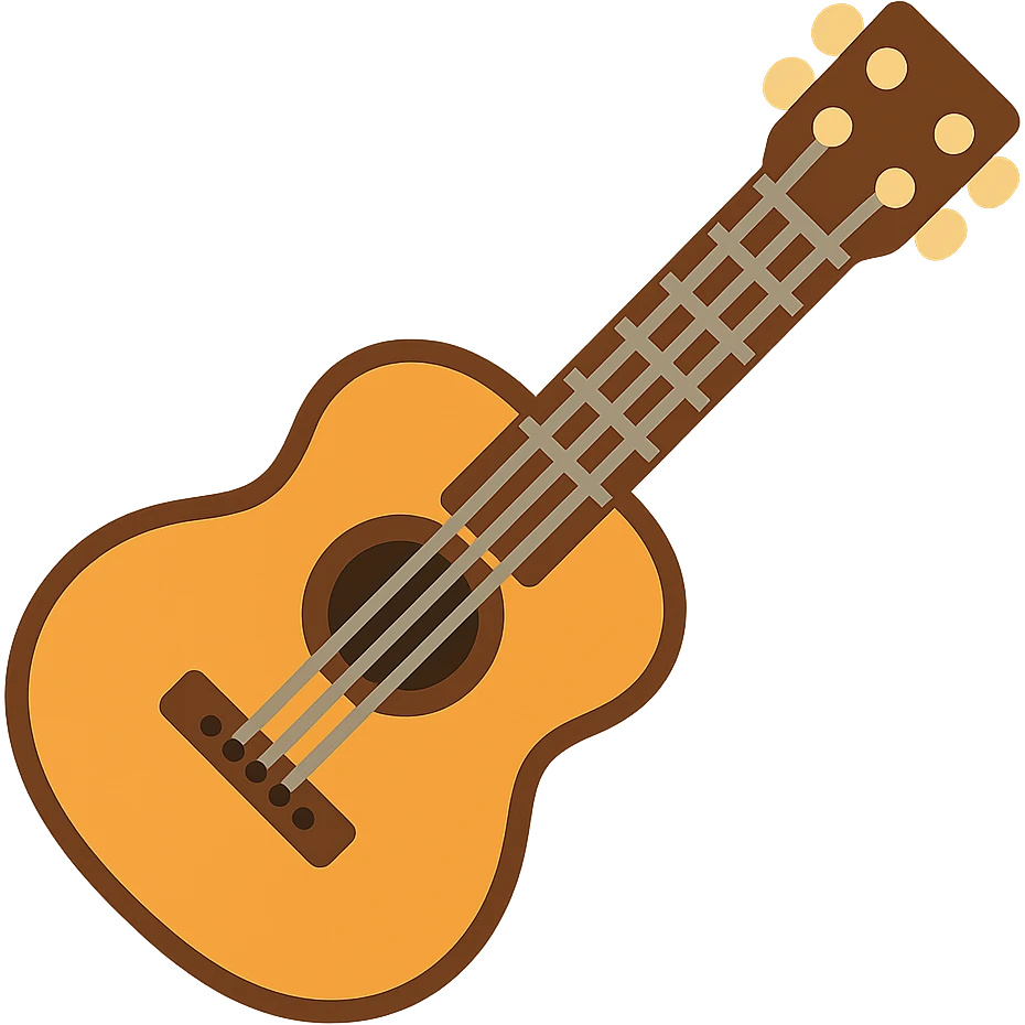 acoustic guitar, twitter emoji style emoji