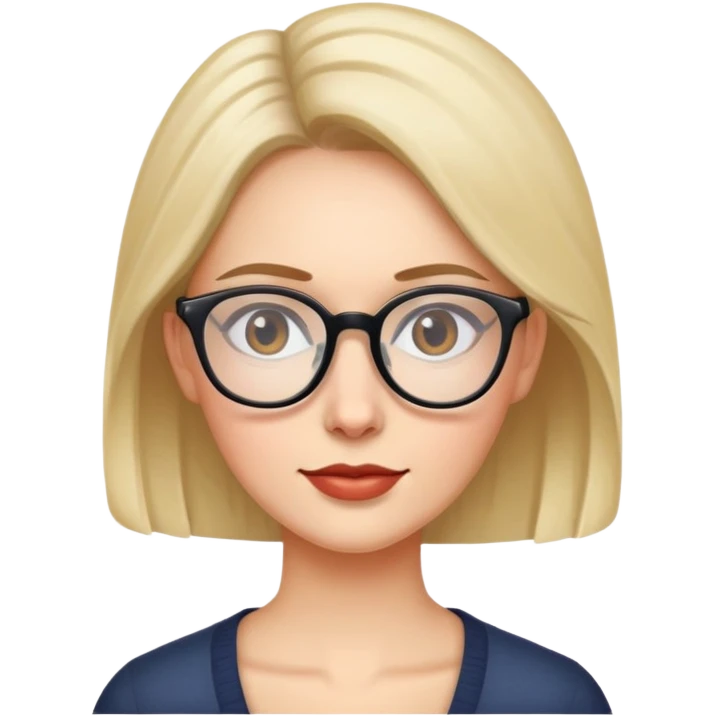 woman with glasses emoji