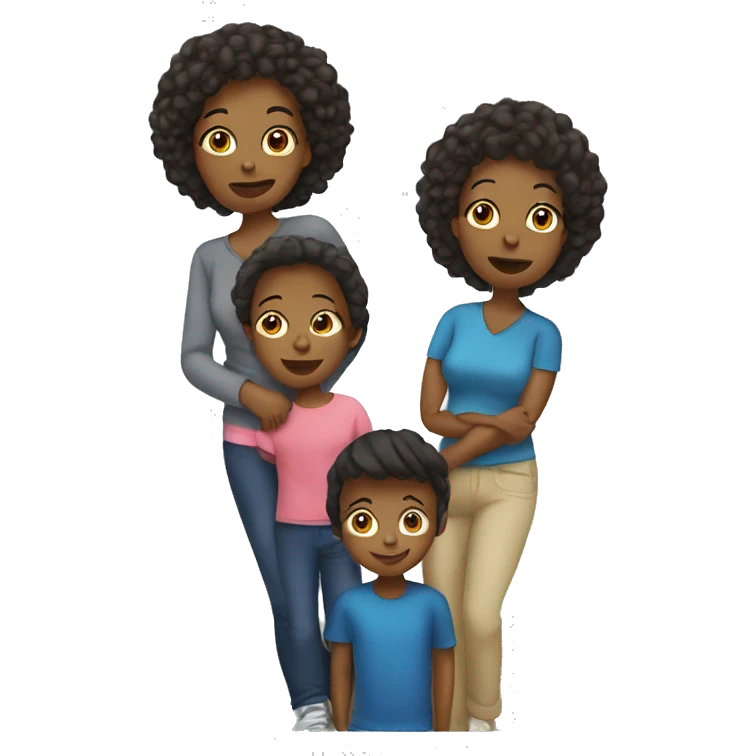 Mom of 4 kids emoji