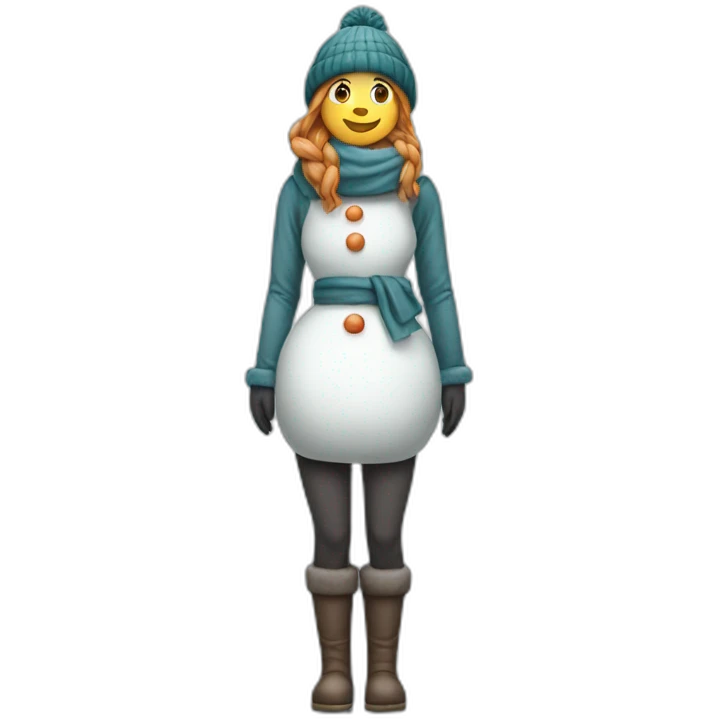 full body-snowman-woman emoji