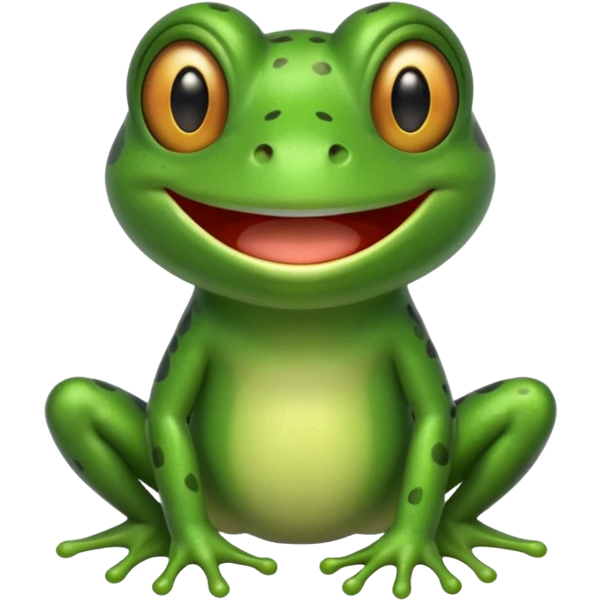  قورباغه ای که‌ میخنده و ذوق داره emoji