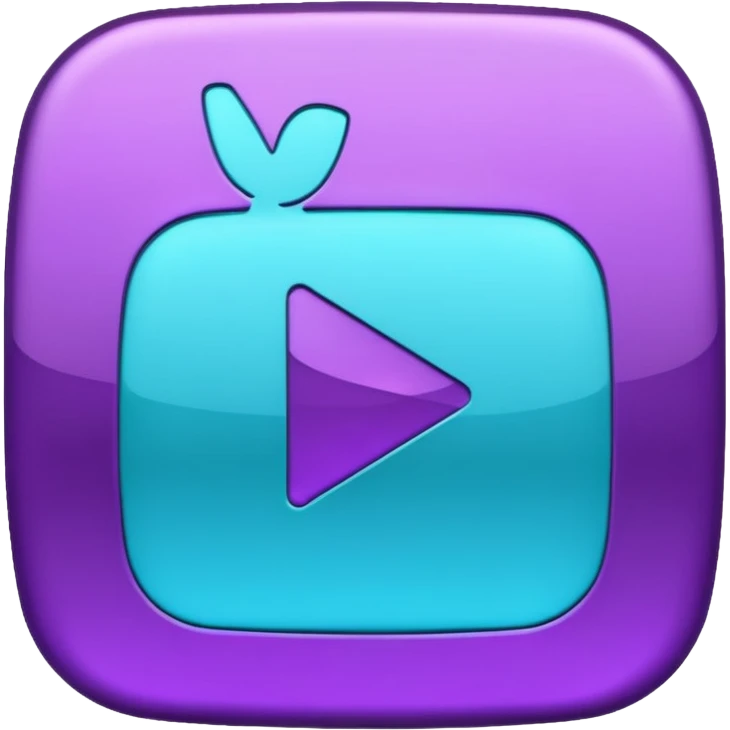 Purple and Cian Symbol youtube app emoji